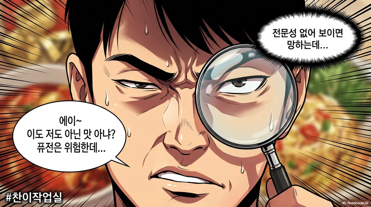 돋보기로 의심하는 창업자: 이도 저도 아닌 맛 아냐? 퓨전은 위험한데